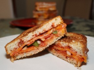pizza sandwich 425x320 300x225 Aleas Pizza Grilled Cheese Sandwiches