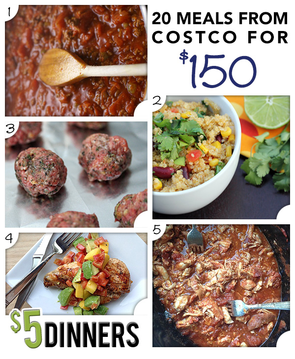 costco 20 Meals from Costco for $150   Recipes & Printable Shopping Lists