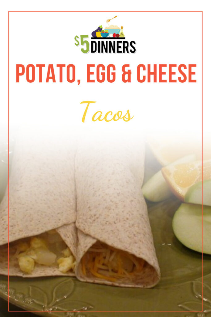 potato egg cheese tacos