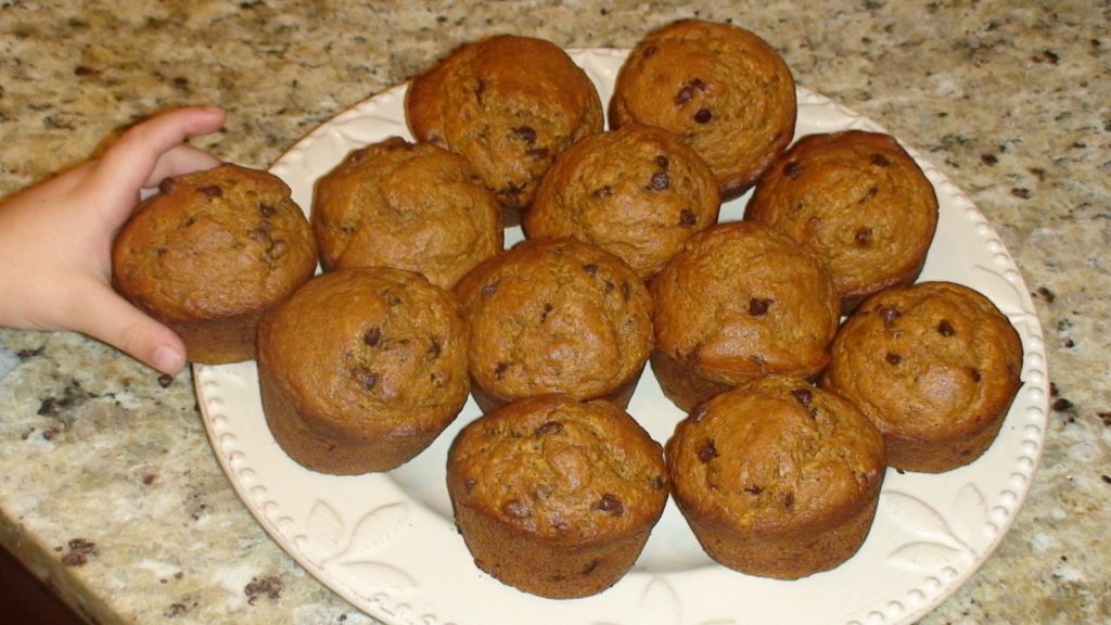 Pumpkin Chocolate Chip Muffins