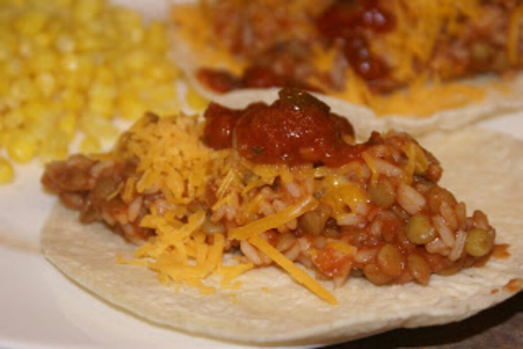 Lentil Burritos Perfect "Rice and Beans Budget" Meal