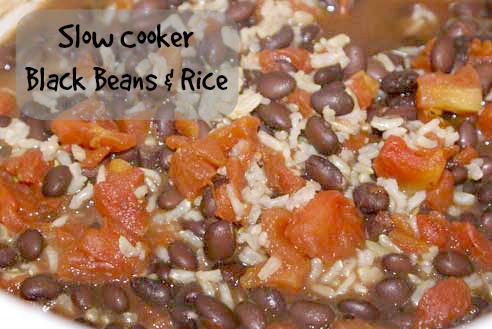 Slow Cooker Black Beans and Rice