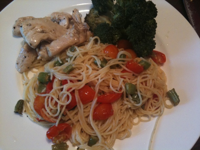 angel hair with cherry tomatoes