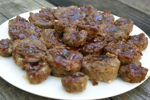 bbq mini meatloaves