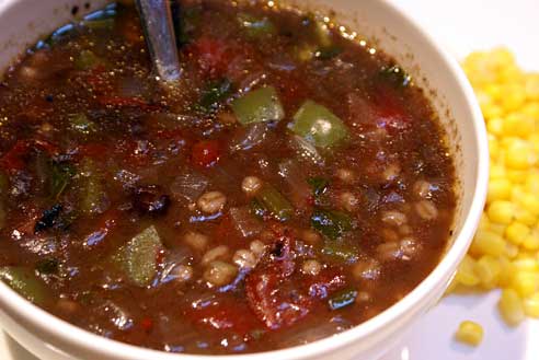 tomato black bean barley soup