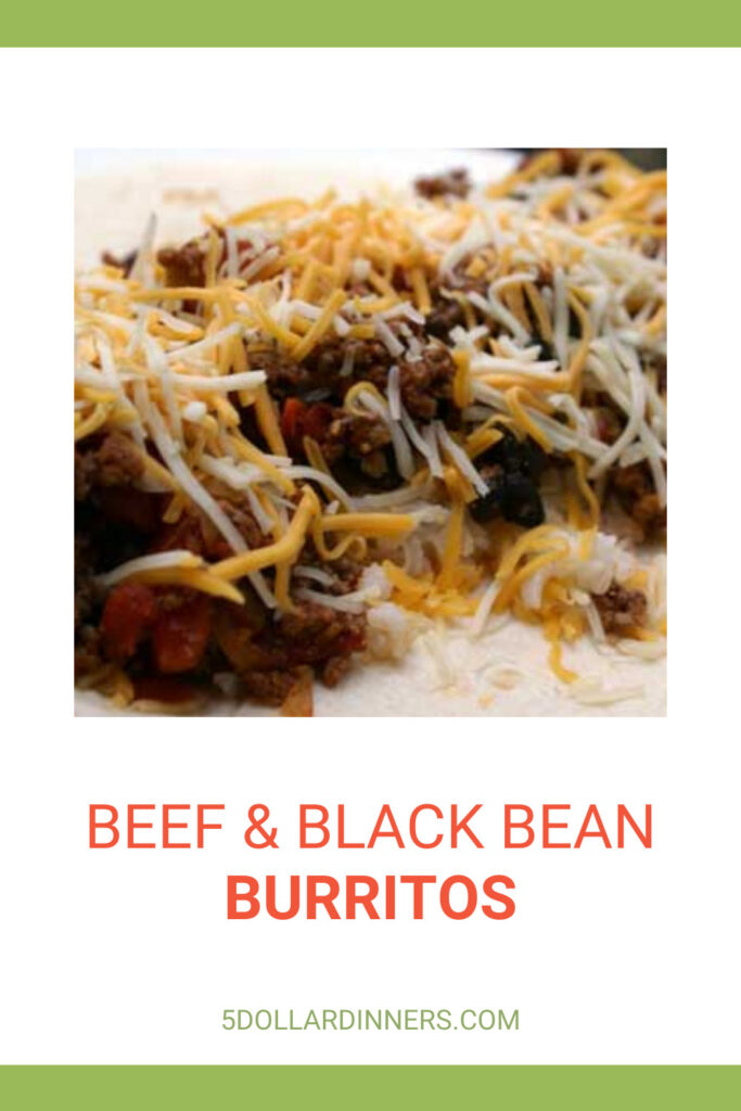 beef and black bean burritos