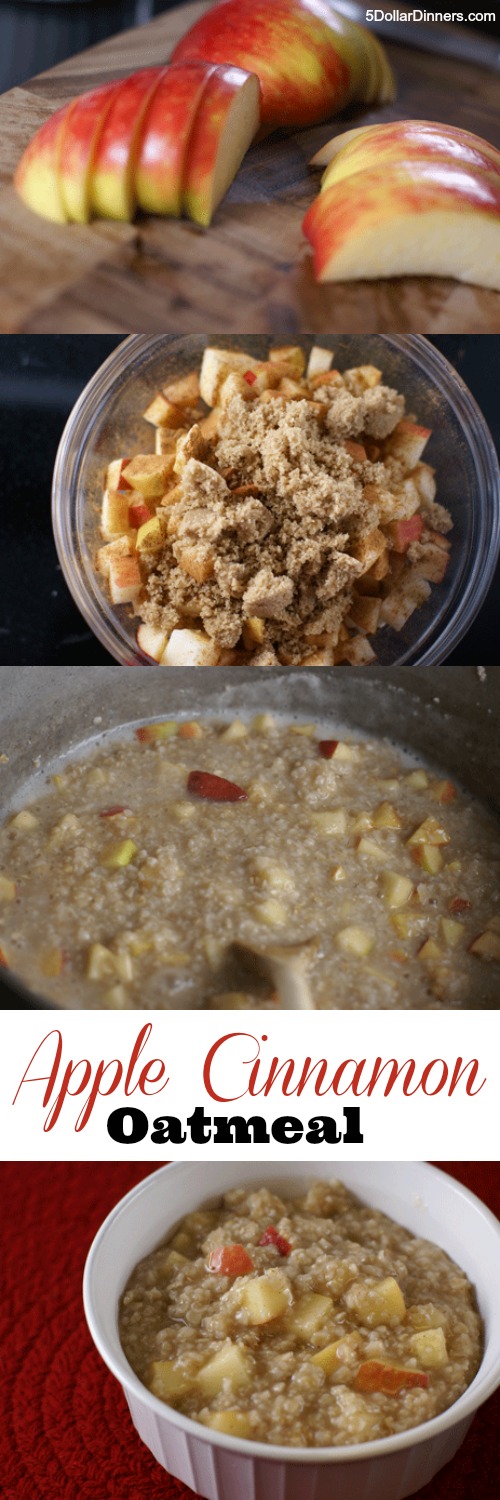 Apple Cinnamon Oatmeal | 5DollarDinners.com