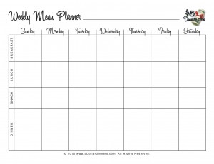 Very popular images: The weekly meal planner also