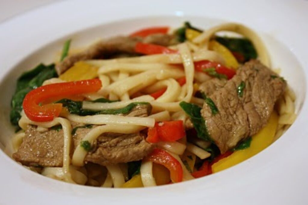 Ginger Beef and Rice Noodles 5 Dinners Budget Recipes, Meal Plans