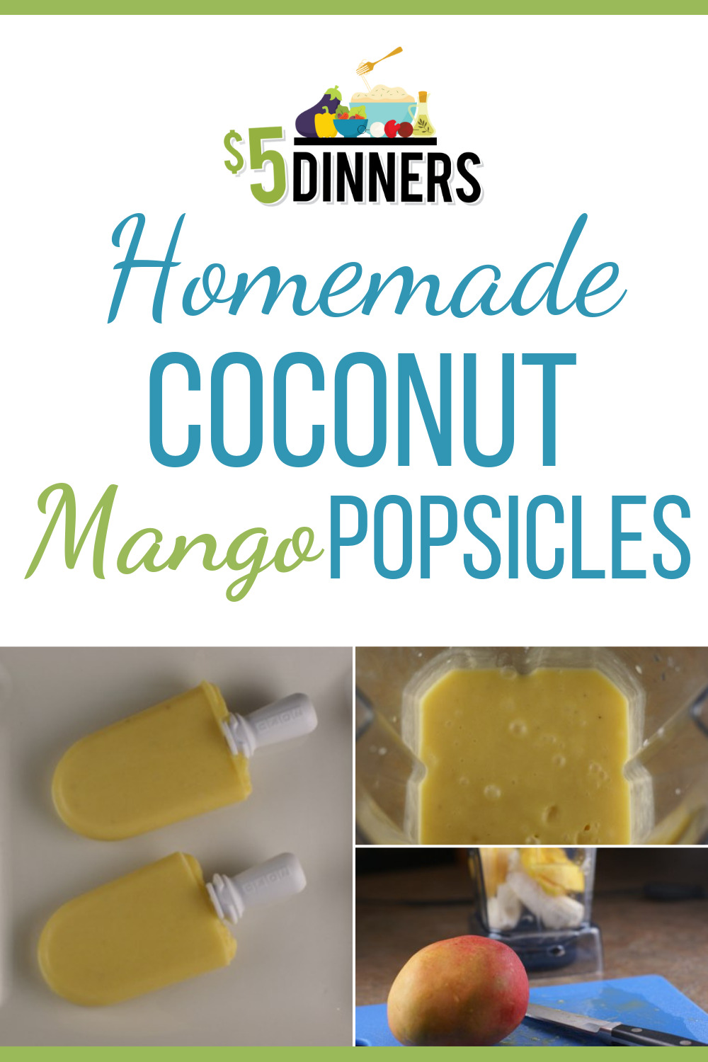 How to Make Homemade Coconut Mango Popsicles (Dairy Free)