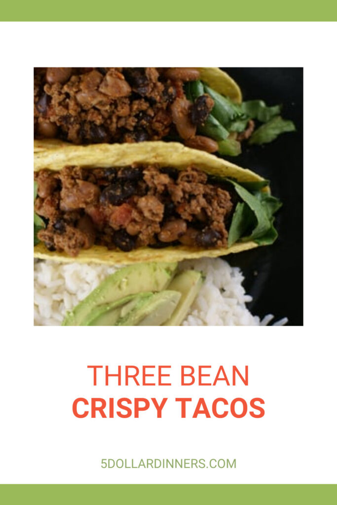 three bean crispy tacos