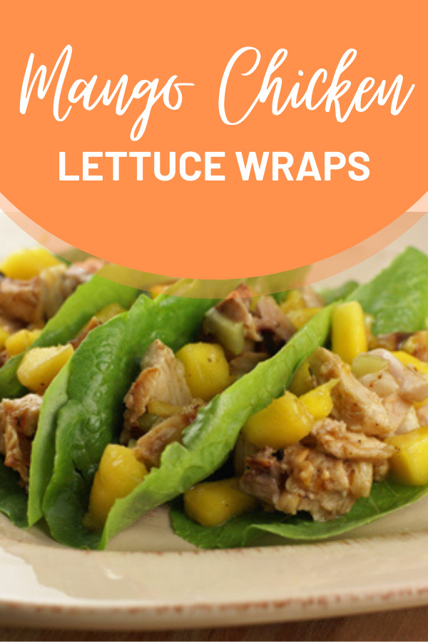 mango chicken lettuce wraps