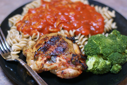 grilled marinara chicken