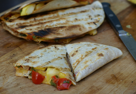 summer squash quesadillas