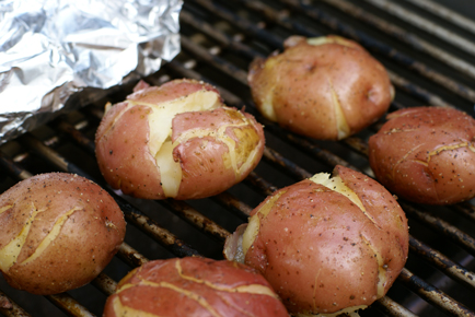 grilled potatoes red