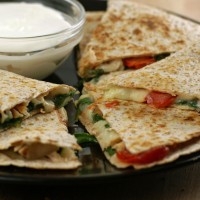 Chicken and Spinach Queso Quesadillas from 5DollarDinners.com