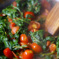 spinach tomato saute