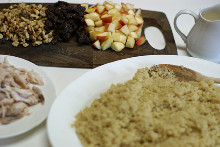 Chicken and Quinoa Waldorf Salad with Creamy Maple Vinaigrette