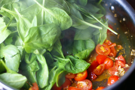 spinach tomato saute