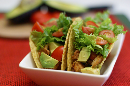 avocado chicken tacos