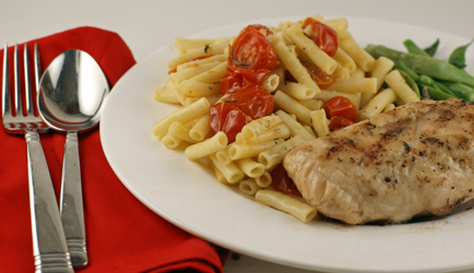 pasta with sauteed tomatoes
