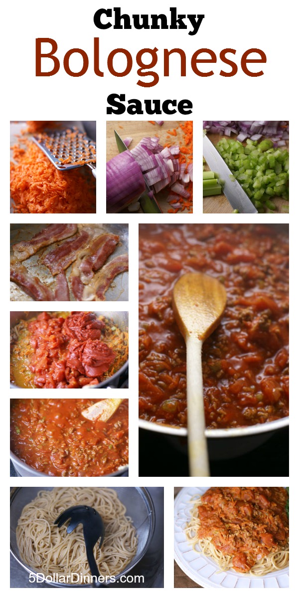 Chunky Bolognese Sauce | 5DollarDinners.com