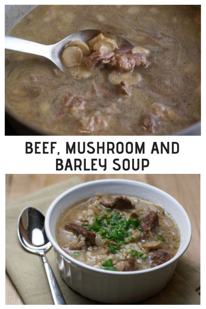 Delicious and hearty Beef, Mushroom and Barley Soup from 5DollarDinners.com