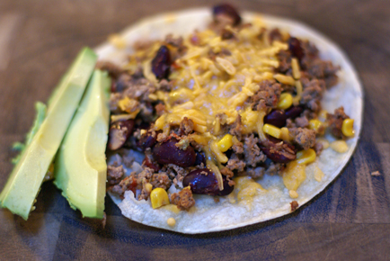 individual taco pizzas