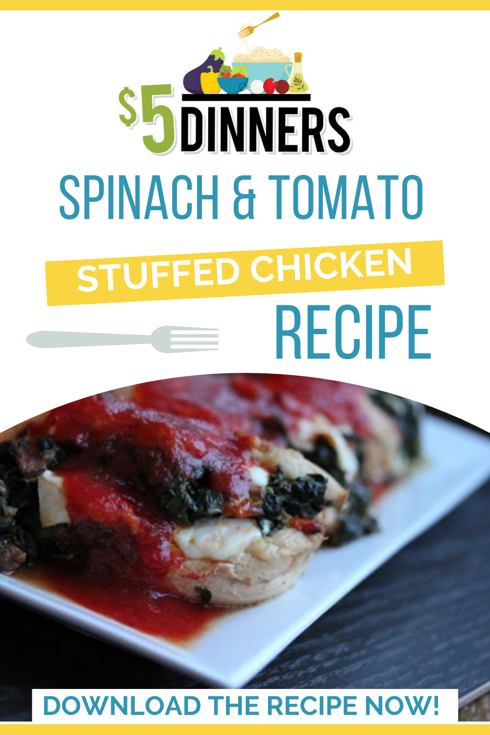 spinach and tomato stuffed chicken