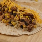 chicken and black bean burrito