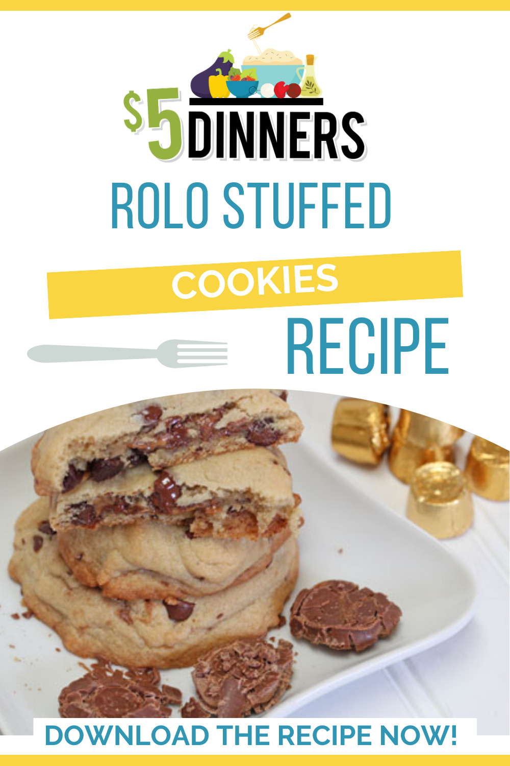 rolo stuffed cookies