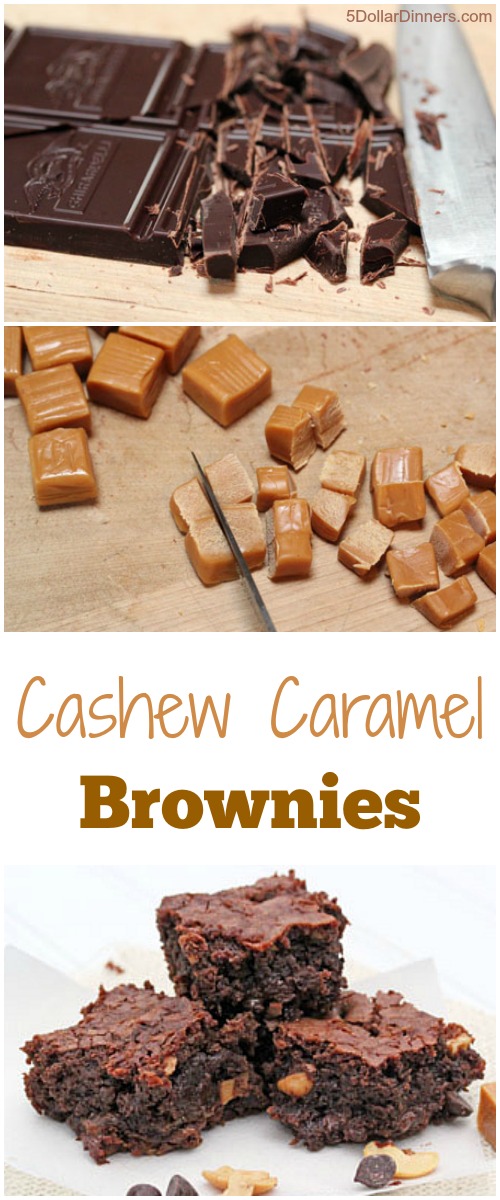 Cashew Caramel Brownies | 5DollarDinners.com