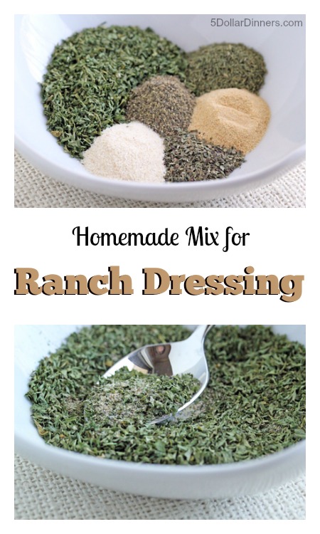 Easy Homemade Ranch Dressing on $5 Dinners
