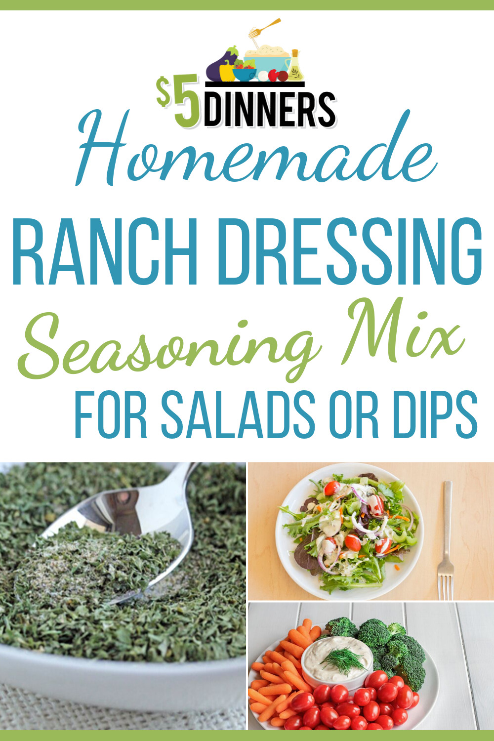 Easy Homemade Ranch Dressing on $5 Dinners