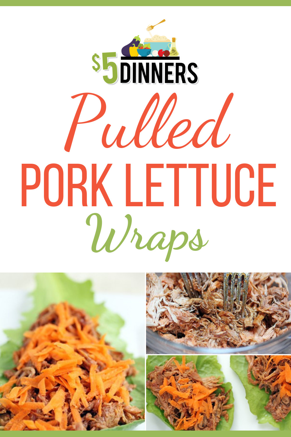 Pulled Pork in Lettuce Wraps - Fresh, delicious, summer meal idea!