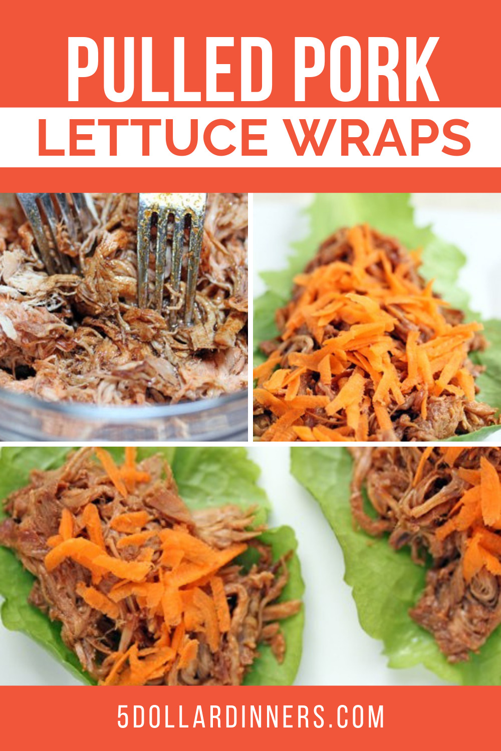 Pulled Pork in Lettuce Wraps - Fresh, delicious, summer meal idea!