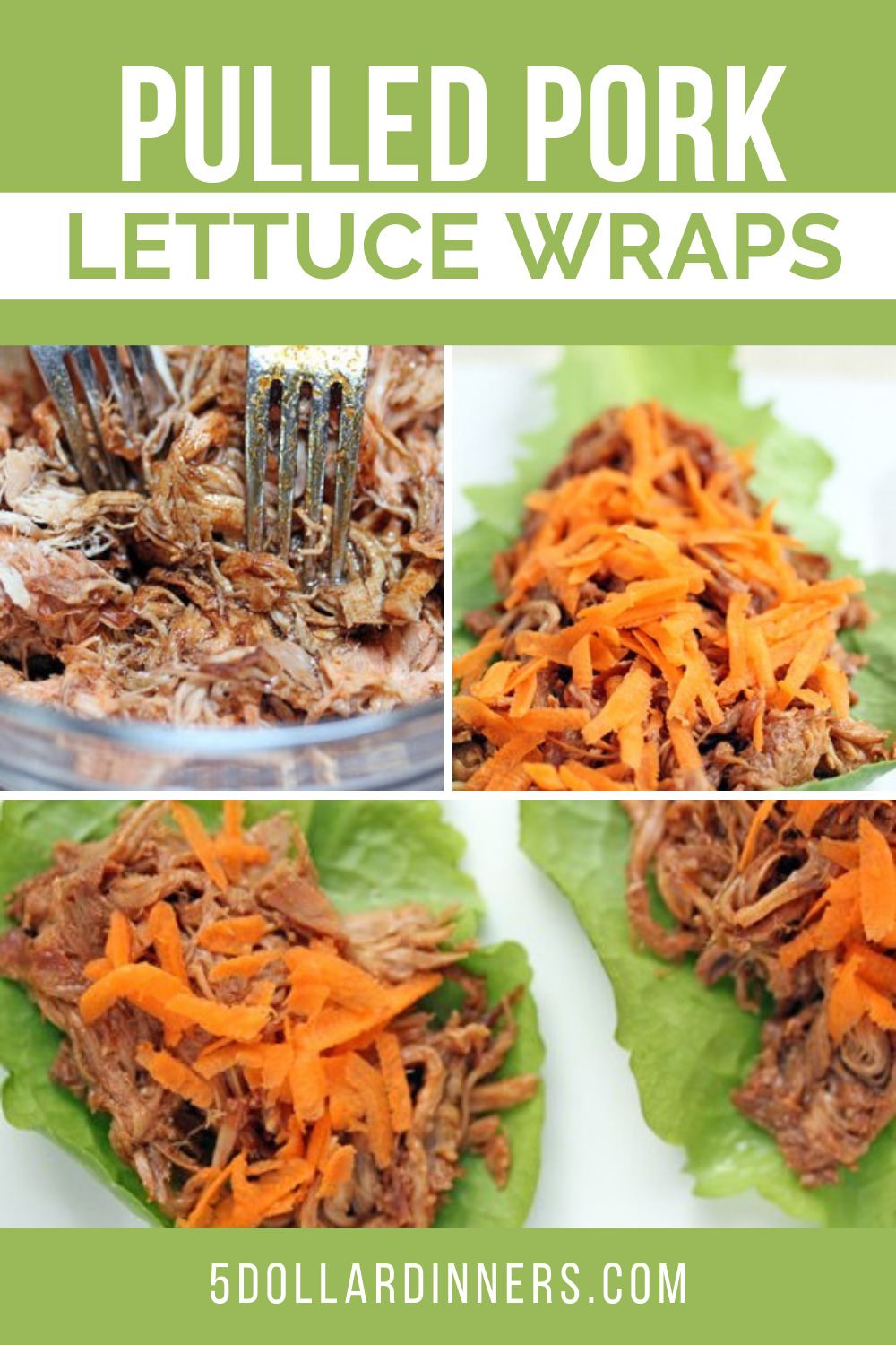 Pulled Pork in Lettuce Wraps - Fresh, delicious, summer meal idea!