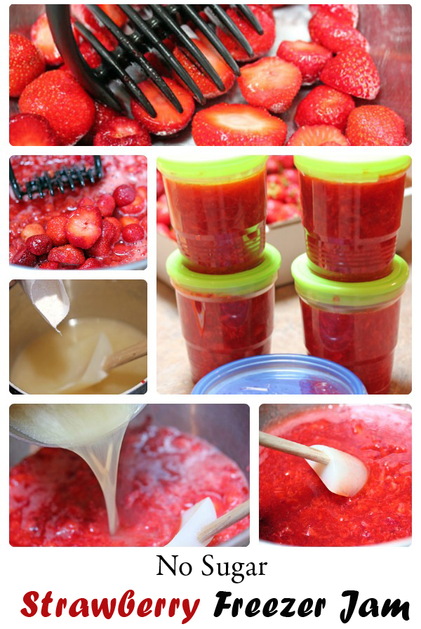 No Sugar Strawberry Freezer Jam recipe