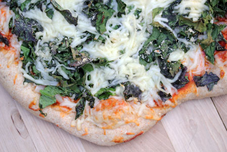 grilled greens pizza