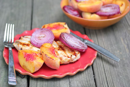 grilled peaches pork chops 4