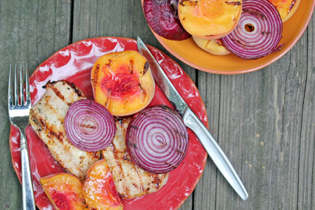 grilled peaches pork chops 5