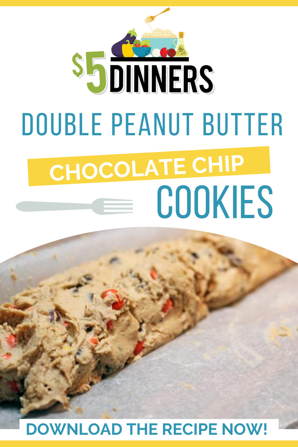 double peanut butter chocolate chip cookies