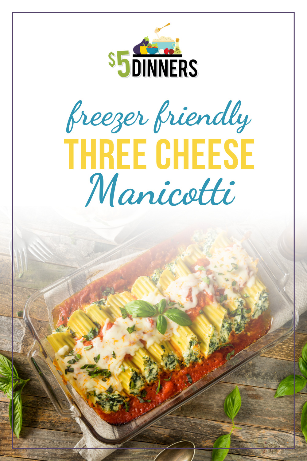 three cheese manicotti