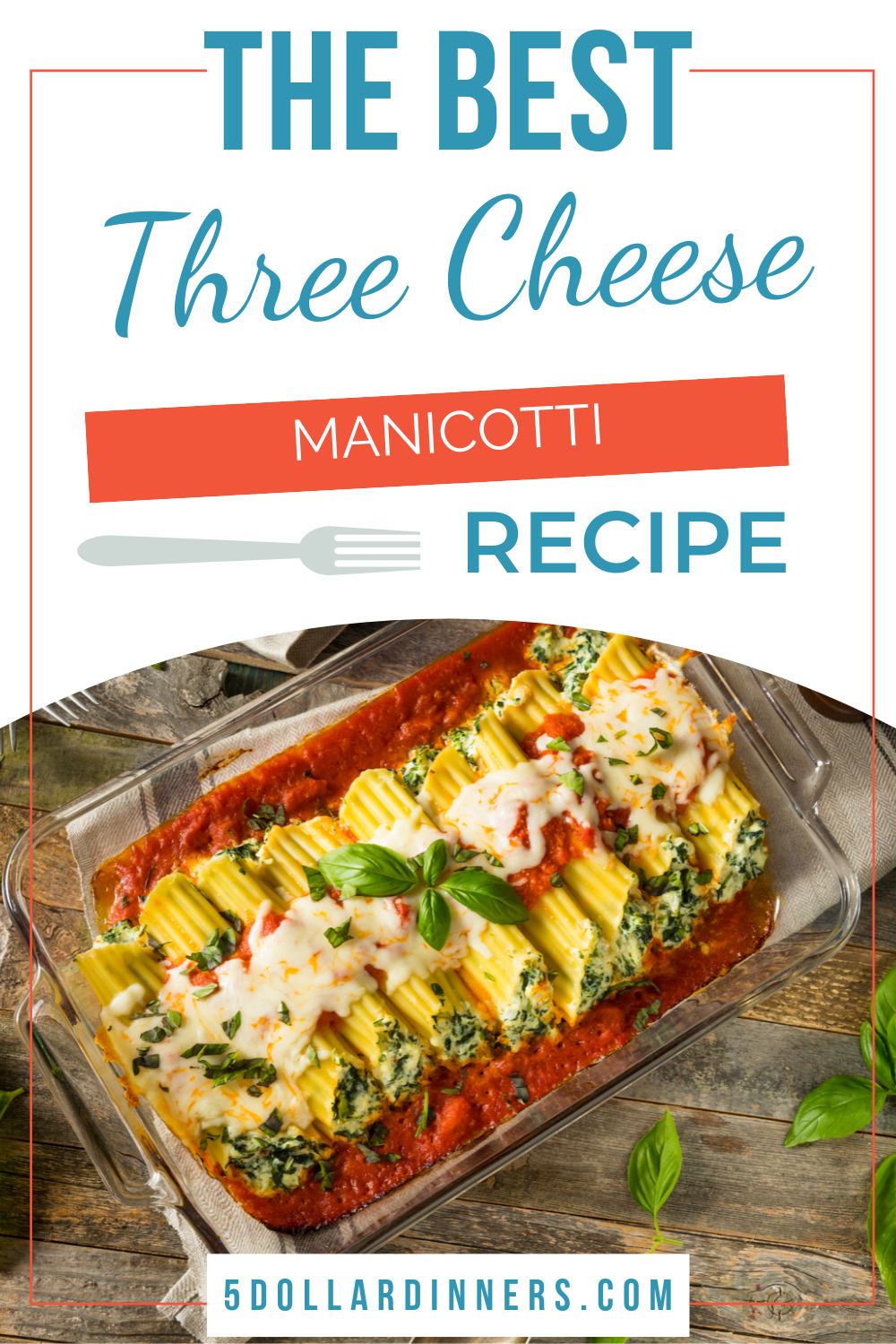 three cheese manicotti