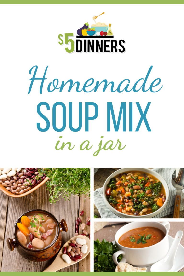 Homemade Soup Mix in a Jar 5 Dinners Meal Plans & Recipes