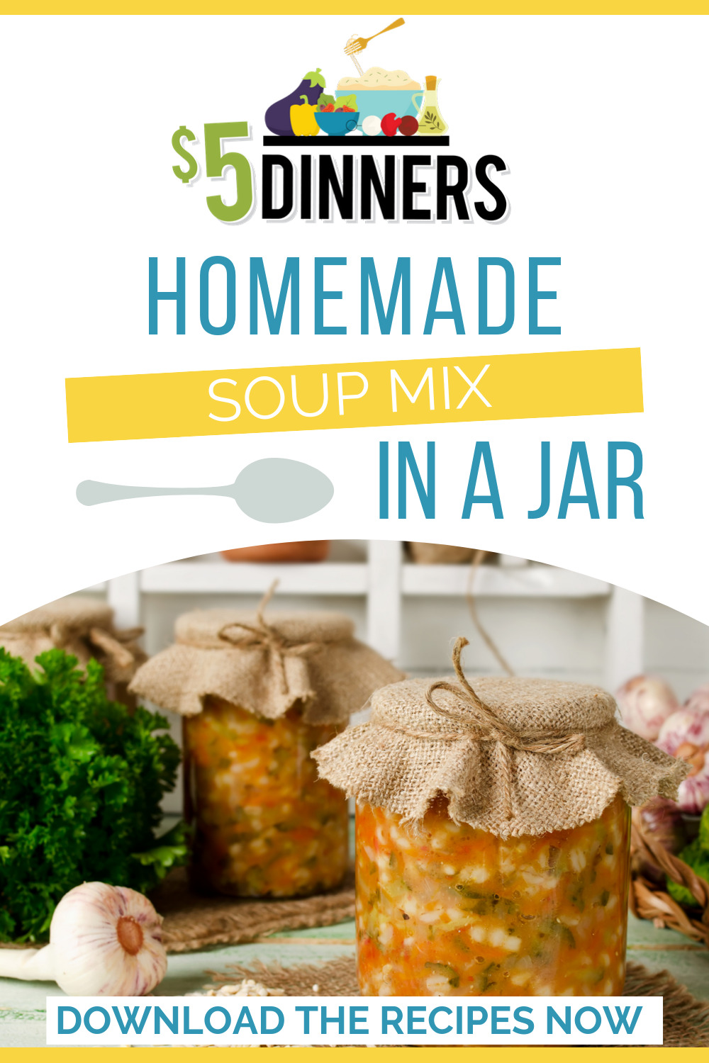 homemade soup mix in a jar