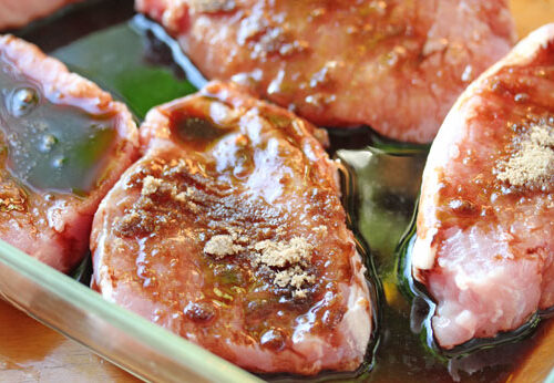 Balsamic & Brown Sugar Pork Chops