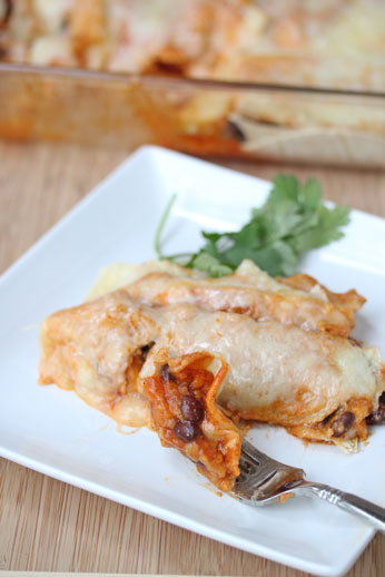 Sweet Potato and Black Bean Enchiladas | 5DollarDinners.com