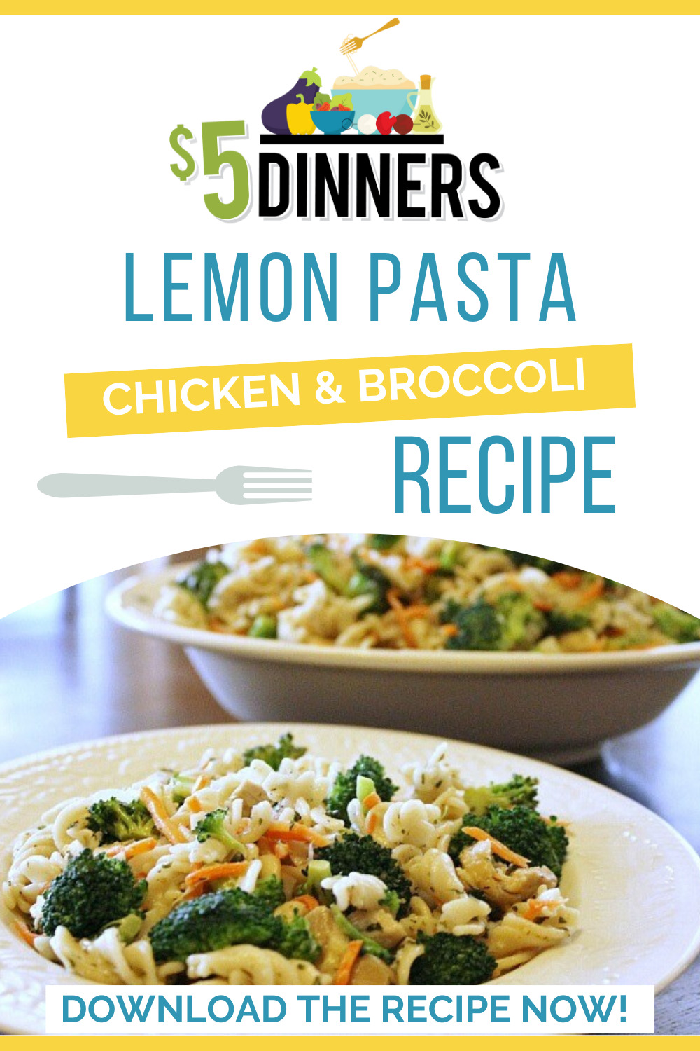lemon pasta with chicken & broccoli