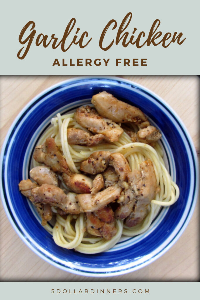allergy free garlic chicken skillet